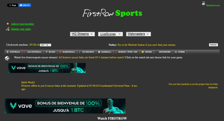 FirstRow : La nouvelle adresse