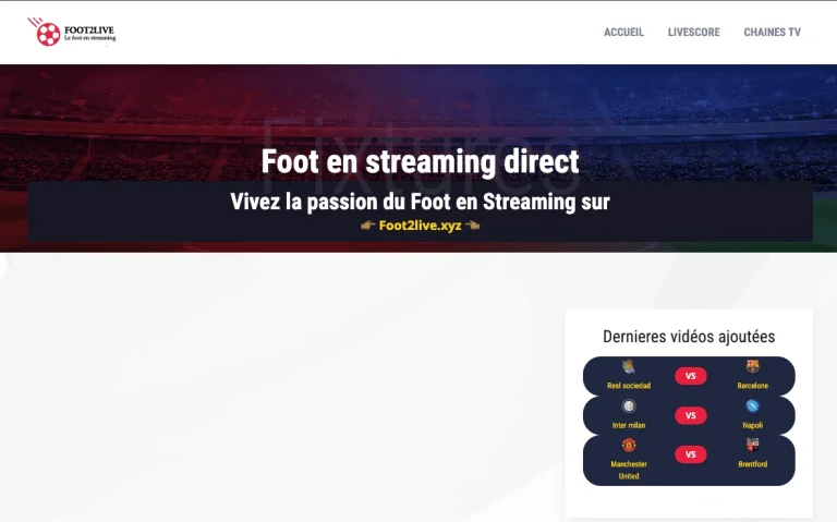 Foot2Live : La nouvelle adresse