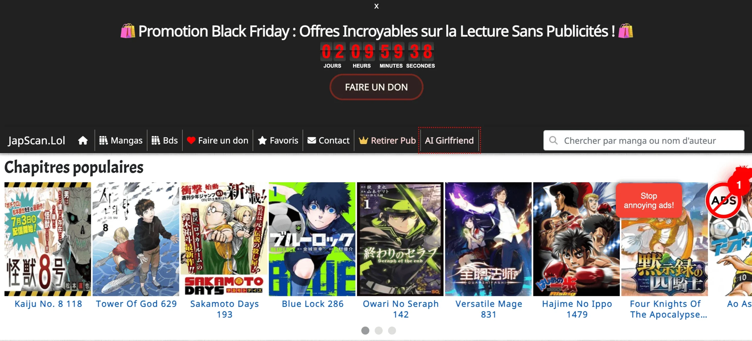 JapScan : La nouvelle adresse