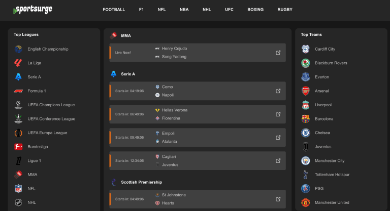 SportSurge : La nouvelle adresse